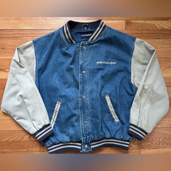 Vintage Harley Davidson Owners Group HOG Denim Jacket 1995 - Size L - Picture 1 of 10